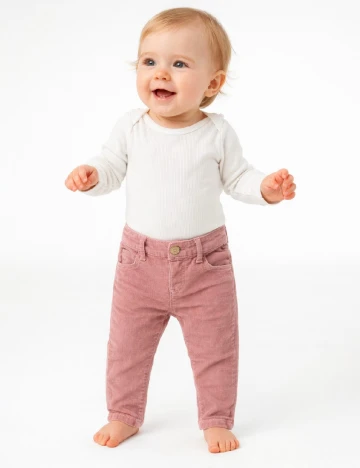 Pantaloni Zara, roz pudra