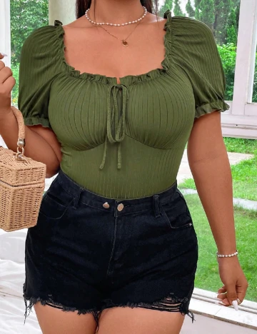 Top SHEIN CURVE, verde