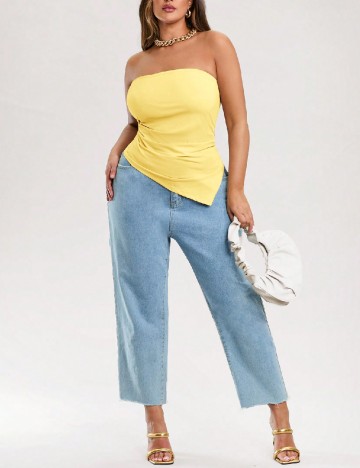 
						Top SHEIN CURVE, galben