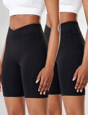 
						Set Pantaloni scurti 2 bucati SHEIN, negru