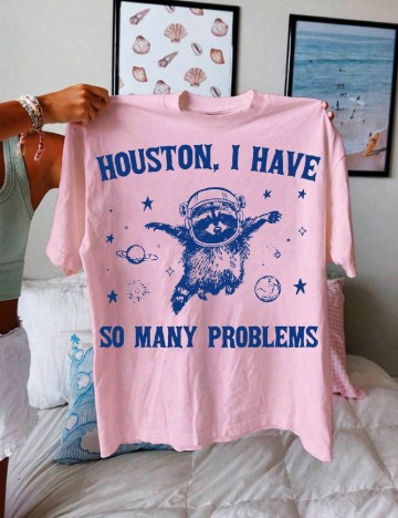 
						Tricou Oversize SHEIN, roz