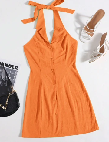Rochie scurta SHEIN, portocaliu