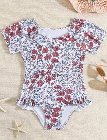 Costum de baie Shein Kids, floral print