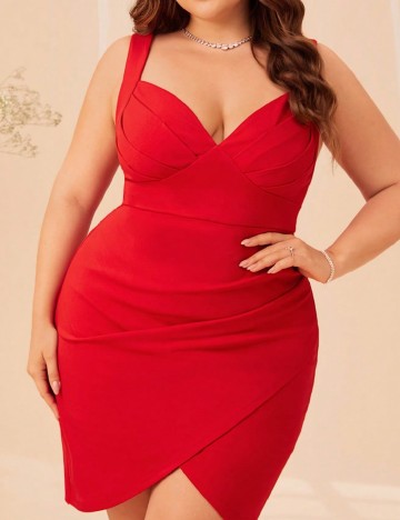 
						Rochie scurta SHEIN CURVE, rosu