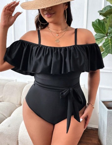 
						Costum de baie SHEIN CURVE, negru