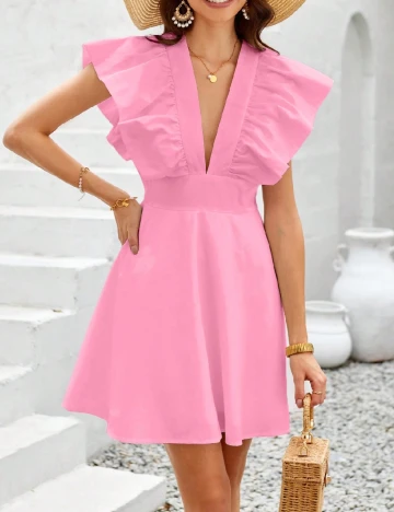 Rochie scurta SHEIN, roz
