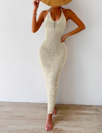 
						Rochie de plaja SHEIN, crem