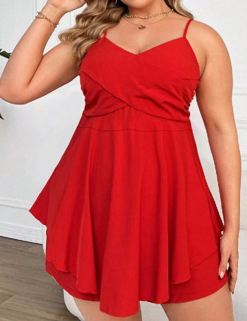 
						Salopeta SHEIN CURVE, rosu