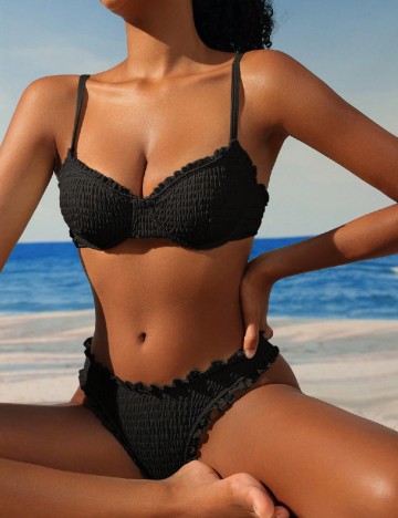 
						Costum de baie SHEIN, negru