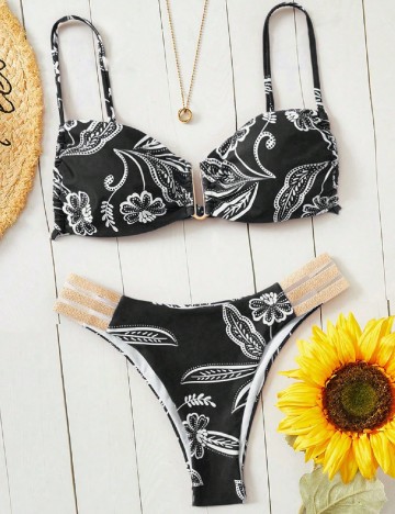 
						Costum de baie SHEIN, negru