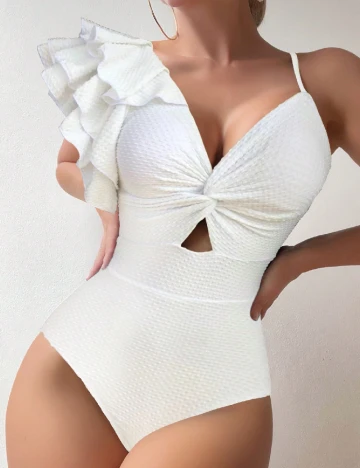 Costum de baie SHEIN, alb