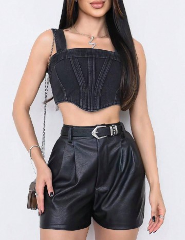 
						Pantaloni scurti SHEIN, negru