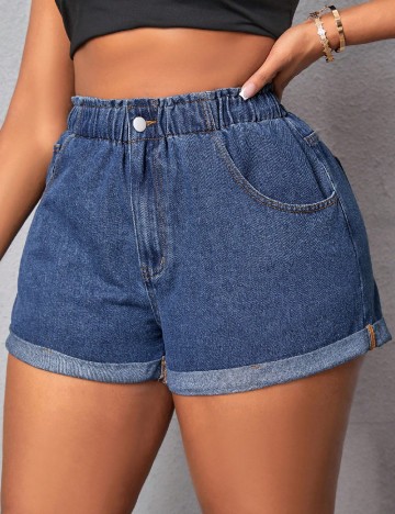 
						Pantaloni scurti SHEIN CURVE, albastru