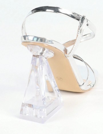 Sandale SHEIN, argintiu