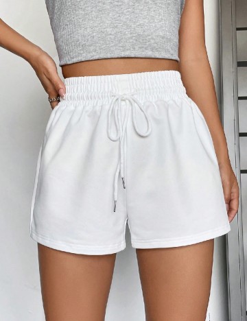 
						Pantaloni scurti SHEIN, alb