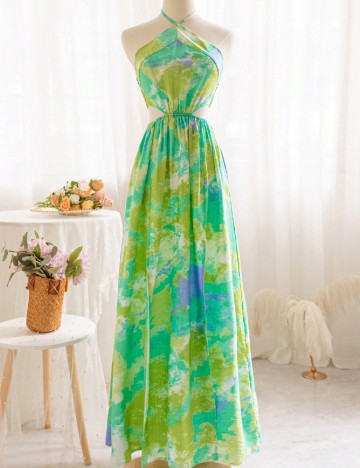 
						Rochie lunga SHEIN, verde