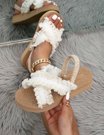 Sandale SHEIN, ecru