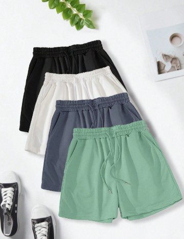 
						Set Pantaloni scurti 4 perechi SHEIN, mix culori