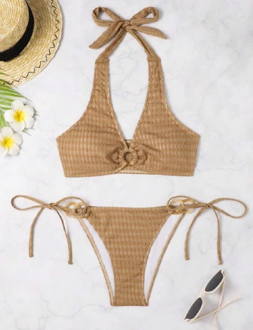 Costum de baie SHEIN, maro