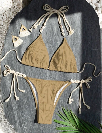 Costum de baie SHEIN, maro