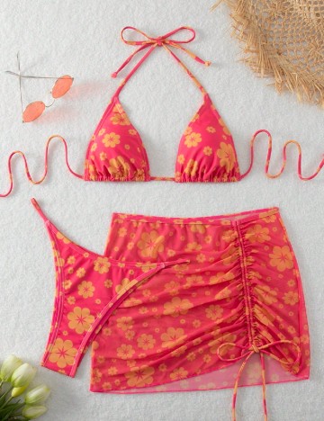 
						Costum de baie SHEIN, roz