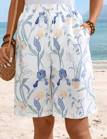 Pantaloni scurti Emery Rose, alb