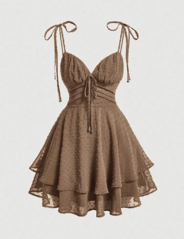 Rochie scurta SHEIN, maro