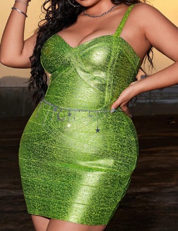 
						Rochie scurta SHEIN CURVE, verde
