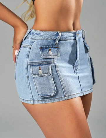 Fusta SHEIN, albastru