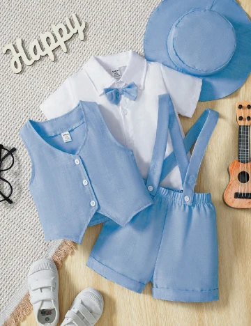 Costum Shein Kids, albastru