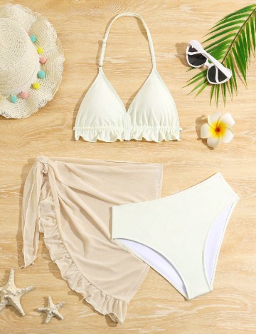 
						Costum de baie Shein Kids, galben