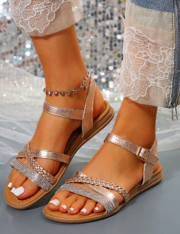 
						Sandale SHEIN, auriu