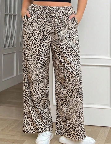 Pantaloni SHEIN CURVE, animal print