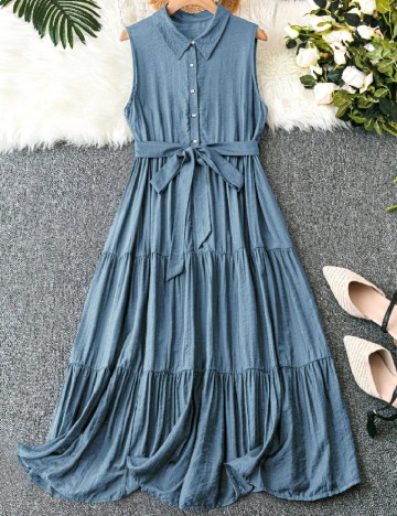 
						Rochie medie SHEIN CURVE, albastru