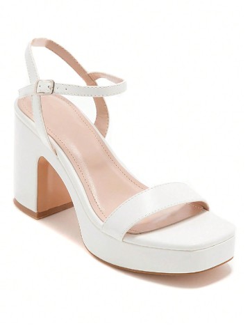 
						Sandale SHEIN, alb