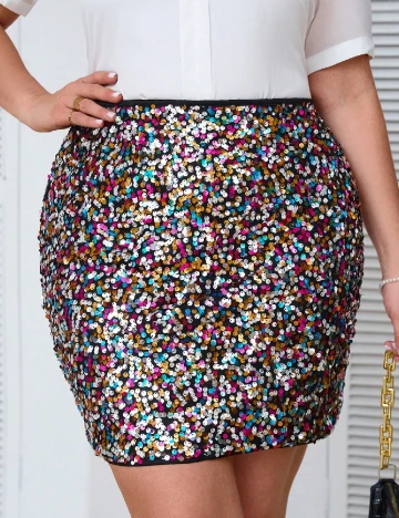 Fusta SHEIN CURVE, mix culori