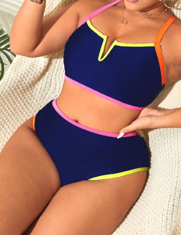 
						Costum de baie SHEIN CURVE, bleumarin