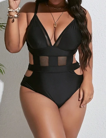 Costum de baie SHEIN CURVE, negru
