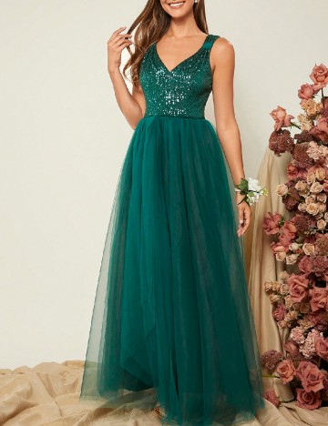 
						Rochie lunga SHEIN, verde