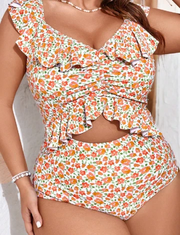 Costum de baie SHEIN CURVE, portocaliu