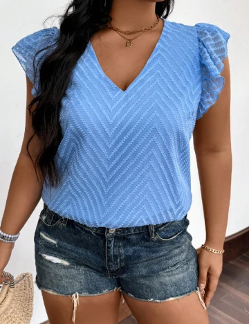 Bluza SHEIN CURVE, albastru