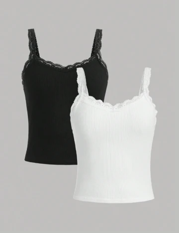 Set Maiouri 2 bucati SHEIN, alb/negru