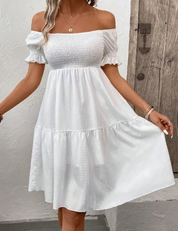 Rochie scurta SHEIN, alb