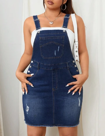 Sarafan SHEIN CURVE, albastru