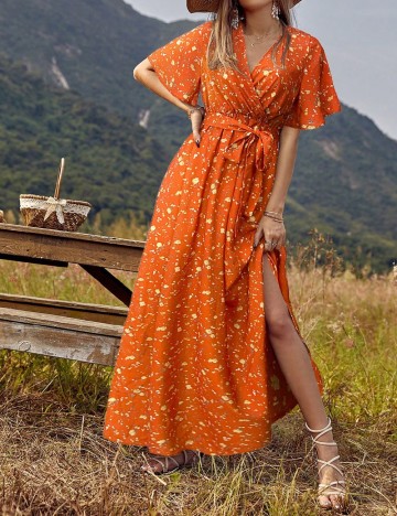 
						Rochie lunga SHEIN, portocaliu