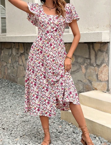 Rochie medie SHEIN, floral print