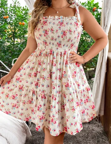 Rochie medie SHEIN CURVE, floral print