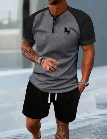 Compleu SHEIN, negru/gri