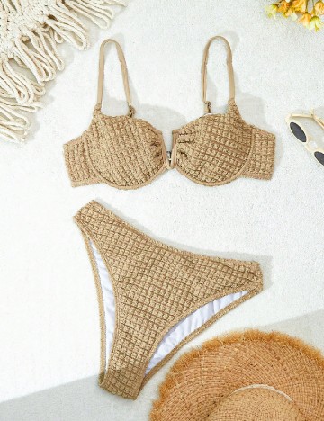 
						Costum de baie SHEIN, kaki