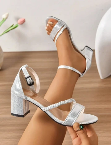 Sandale SHEIN, argintiu